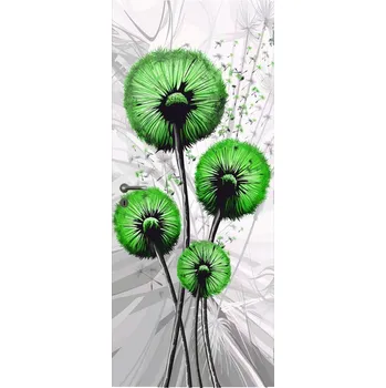 Fototapeta LuxusniObrazy.cz Fototapeta na dveře - abstraktní zelená pampeliška