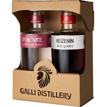 Pálenka GALLI DISTILLERY Galli Dárkové balení Višňovice 0,2l + Růženín 0,2l