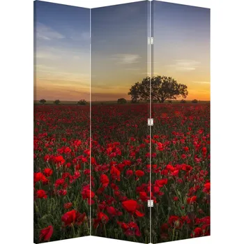 Paraván LuxusniObrazy.cz Paraván - Louka s vlčími máky