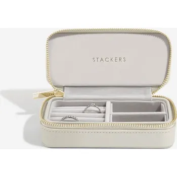 Šperkovnice Cestovní šperkovnice Stackers Oatmeal Medium Zipped Jewellery Box | krémová 75626
