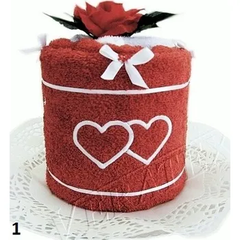 Veratex Textilní dort srdce jednopatrový 26