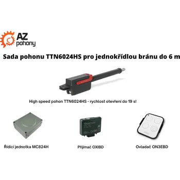 TTN6024HS 1K kit - sada pohonu TTN6024HS pro jednokřídlou mohutnou bránu do 6 m