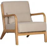WOOOD Béžové látkové křeslo Esence