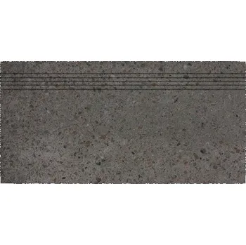 Dlažba Schodovka imitace kamene Grosseto černá 30x60 cm