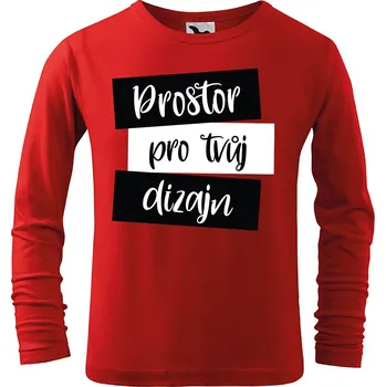 Dívčí oblečení Dětské tričko s vlastním potiskem (dlouhý rukáv) Barva: Červená, Velikost: 146