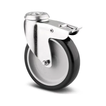 Pojezdové kolečko Agila TENTE Přístrojové kolečko 75mm,s brzdou, otvor pro čep, 1477PAO075P30-11