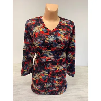 Dámský svetr dámské svetry, Barva Červená, Velikost XL 44, Materiál 64%Viskoza 31%Pe5%Pu