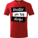 Dětské tričko s vlastním potiskem (krátký rukáv) Barva: Červená, Velikost: 110