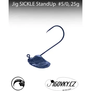 Rybářský háček Jigovky.cz Jigová hlavička SICKLE StandUp 5/0 - 5 ks 25 g