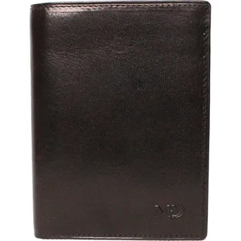 Peněženka Luxusní černá hladká kožená peněženka Marta Ponti no. B315