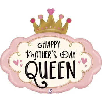 Balónek Grabo Balónek fóliový Happy Mother´s Day Queen 37"/94 cm
