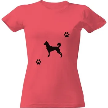 Dámské tričko Tričko s potiskem Kanaánský pes tlapky dámské