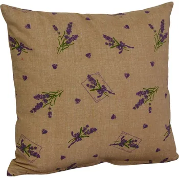 Dekorativní polštářek Polštářek plněný rounem 35 x 35 cm - levandule