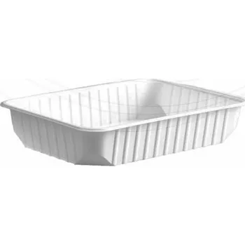 Nádobí Vanička hranatá bílá 500 ml (PP) [50 ks] (77585)