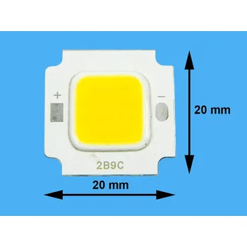 LED ČIP10W tenké provedení / LED dioda COB 10W / LEDCOB10W / LED CHIP 10W teplá bílá