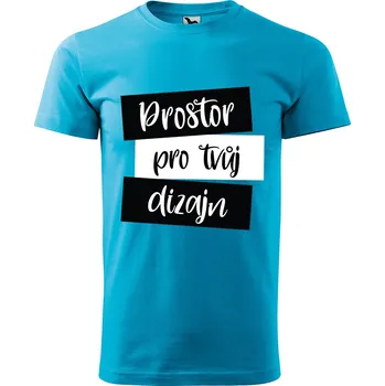 Pánské tričko Pánske tričko s vlastním potiskem Barva: Tyrkysová, Velikost: XS