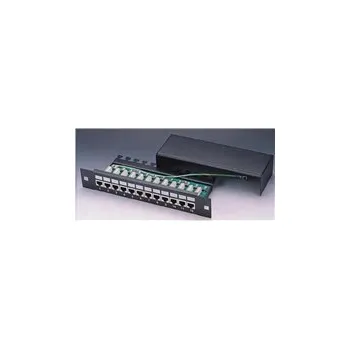 Patch panel XtendLan PP0-12C6S-LSA-HG XtendLan Patch panel 10", 1U / 12 portů, CAT6, stíněný, LSA, vodorovné umístění konektorů, zemnič, černá barva