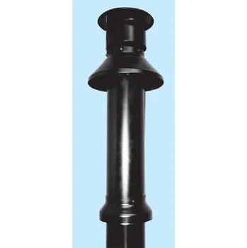 Kouřovod Komín střešní DN60/100, černá - Al