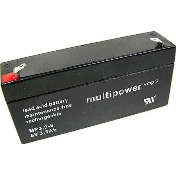 Záložní baterie Akumulátor 6V / 3,3Ah olověný - MP3.3-6 Multipower