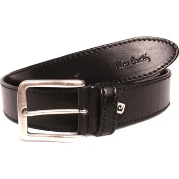 Oblečení a móda Černý pánský kožený opasek Pierre Cardin 7501 délka 115/100 cm