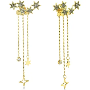 Náušnice Lillian Vassago Zlaté visací náušnice Hvězdy LLV22-GER025