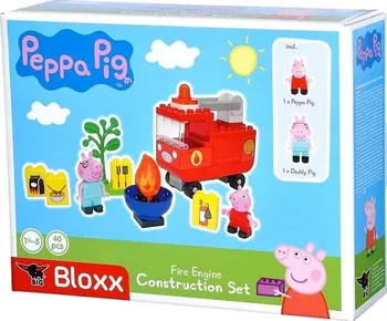 Stavebnice ostatní Big Maxi PlayBig Bloxx Prasátko Peppa Hasičské auto s příslušenstvím