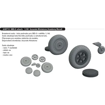 Plastikový model Eduard 1/48 SBD-5 wheels (ACCURATE MINIATURES/REVELL)