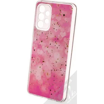 Pouzdro na mobilní telefon 1Mcz Gold Glam Růžové odlesky Skinny TPU ochranný kryt pro Samsung Galaxy A32 růžová (pink)