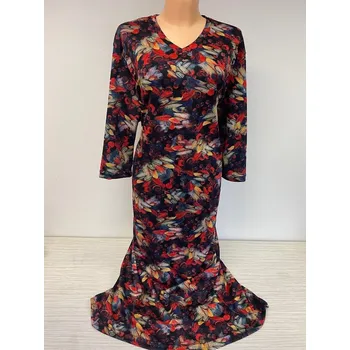 Dámské šaty Teplejší šaty KIJIP, Barva Červená, Velikost XXXL56, Materiál 64%Viskoza 31%Pe5%Pu