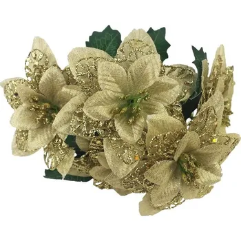 Vánoční dekorace Morex X3589 dekorační kytice 33 cm