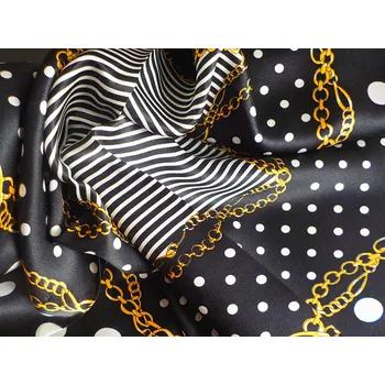 Šátek Malý šátek z hedvábí- Tečky a řetízky 1