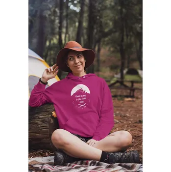 Dámská mikina Dámská mikina Chodit na hory Barva: Purpurová, Velikost: XL