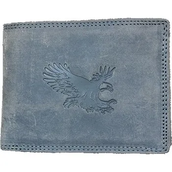 Peněženka Šedá kožená peněženka The Wild force s orlem podélná + RFID