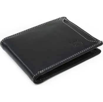 Peněženka Černá pánská kožená peněženka s dokladovkou Piperel