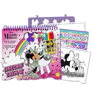 Sešit TOYCOMPANY Kreativní a zábavní sešit sada Minnie Mouse