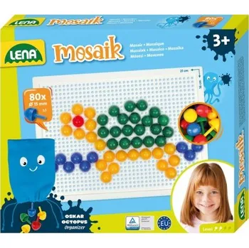 Dětské navlékací korálky Lena Mozaika klobouček hladký - 15 mm