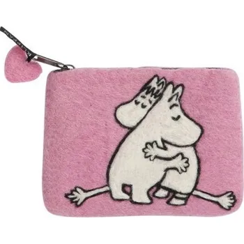 Plstěná peněženka Moomin Love pink 14x10, Klippan Švédsko Růžová
