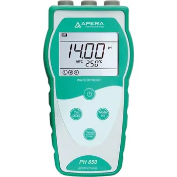 pH metr přenosný Apera pH 850 a pH 8500 pro speciální aplikace, Typ: pH 8500 SB, Popis: Včetně skleněné pH elektrody LabSen 841, teplotního čidla MP 500, pufrů pH 4 a pH 7 a přenosného kufříku