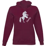 Dámská mikina s kapucí s potiskem Dámská mikina s bílým koněm dámské