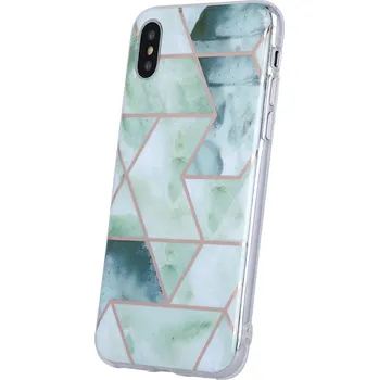 Pouzdro na mobilní telefon Kryt Samsung Galaxy A22 5G Silicone Geometric Marmur zelený