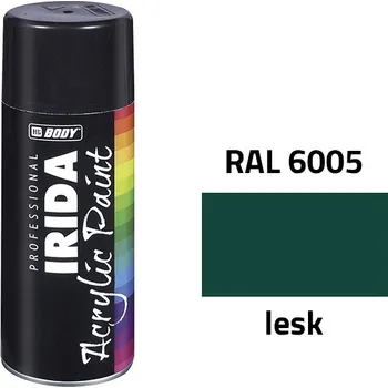 univerzální barva Sprej RAL 6005 400 ml - IRIDA BODY akrylát zelená tmavá
