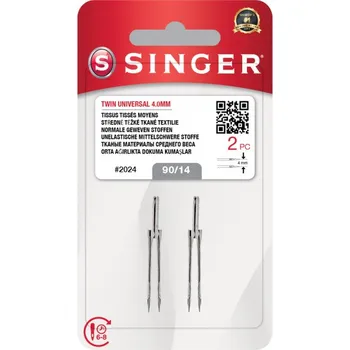 Příslušenství k šicímu stroji dvojjehla Singer 2024/90/14 4mm - 2ks