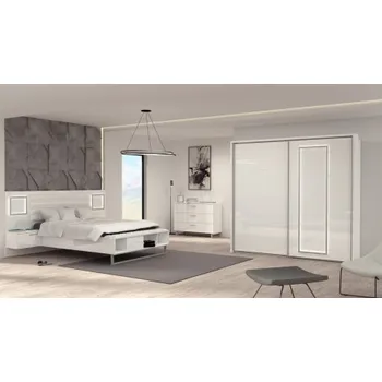 Ložnicová sestava Ložnice Nucleus - bílá/lesk