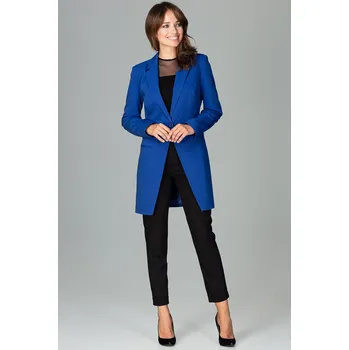 Dámské sako Lenitif Dámské dlouhé sako Javonte K497 tmavě modrá M