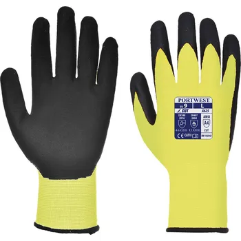 Pracovní oblečení PORTWEST Rukavice Vis-Tex PU neprořezné Velikost: XL, Barva: žlutá-černá