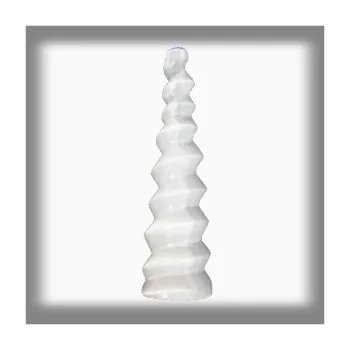 Salts Selenitová pyramida spirála 14 cm