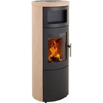 Krbová kamna HETA Scan-line 820W černý lak a kompletní obklad pískovec blackwood