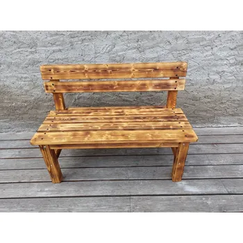 Zahradní lavice Dřevěná lavice Zuzana 120 x 53,5 x 88 cm - s opalem