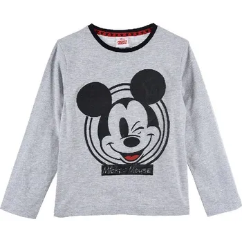 Chlapecké tričko Šedé chlapecké tričko s dlouhým rukávem Mickey Mouse Velikost: 116