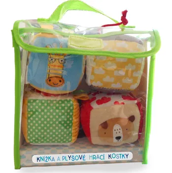 Bystrá hlava Knížka a plyšové hrací kostky Divoká zvířata